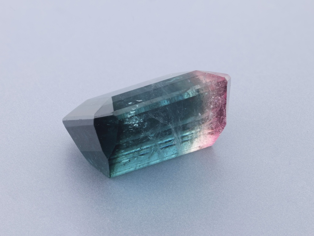 Tri Colour Tourmaline 13x11.25mm Emerald Cut