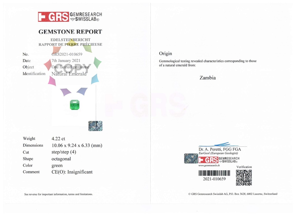 Zambian Emerald 10.06x9.24mm Emerald Cut