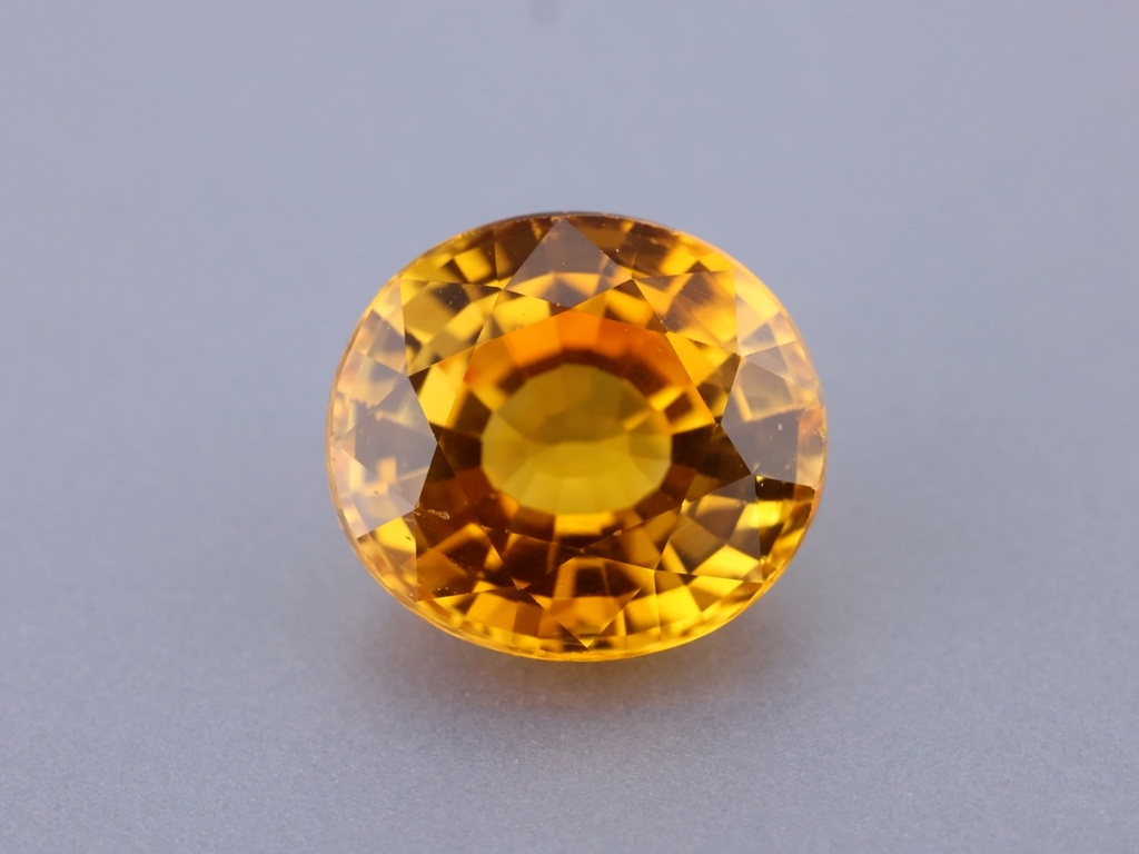 Sri Lankan Orange Sapphire 8.18x7.34mm Oval