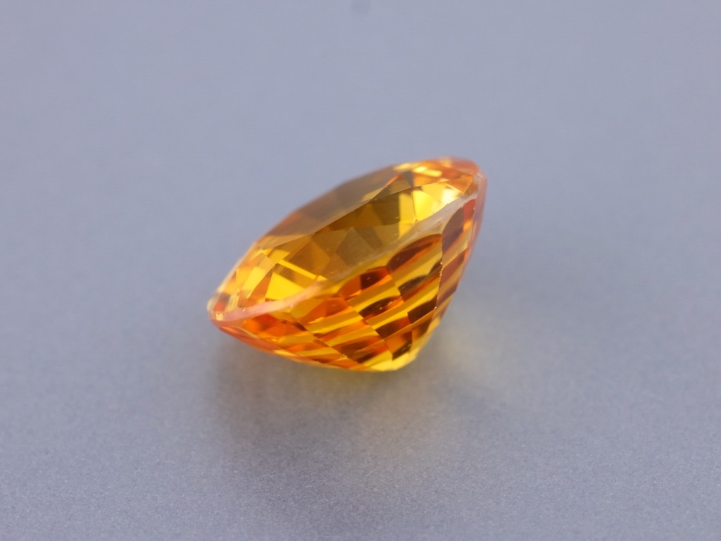 Sri Lankan Orange Sapphire 8.18x7.34mm Oval