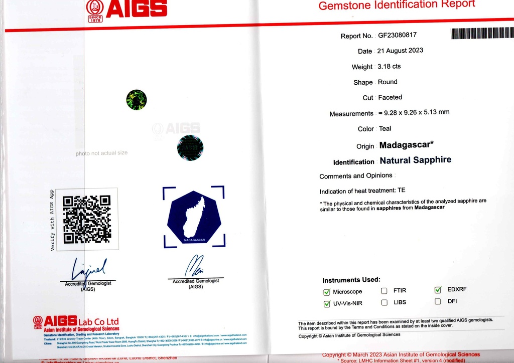 Madagascan Parti Sapphire 9.27mm Round