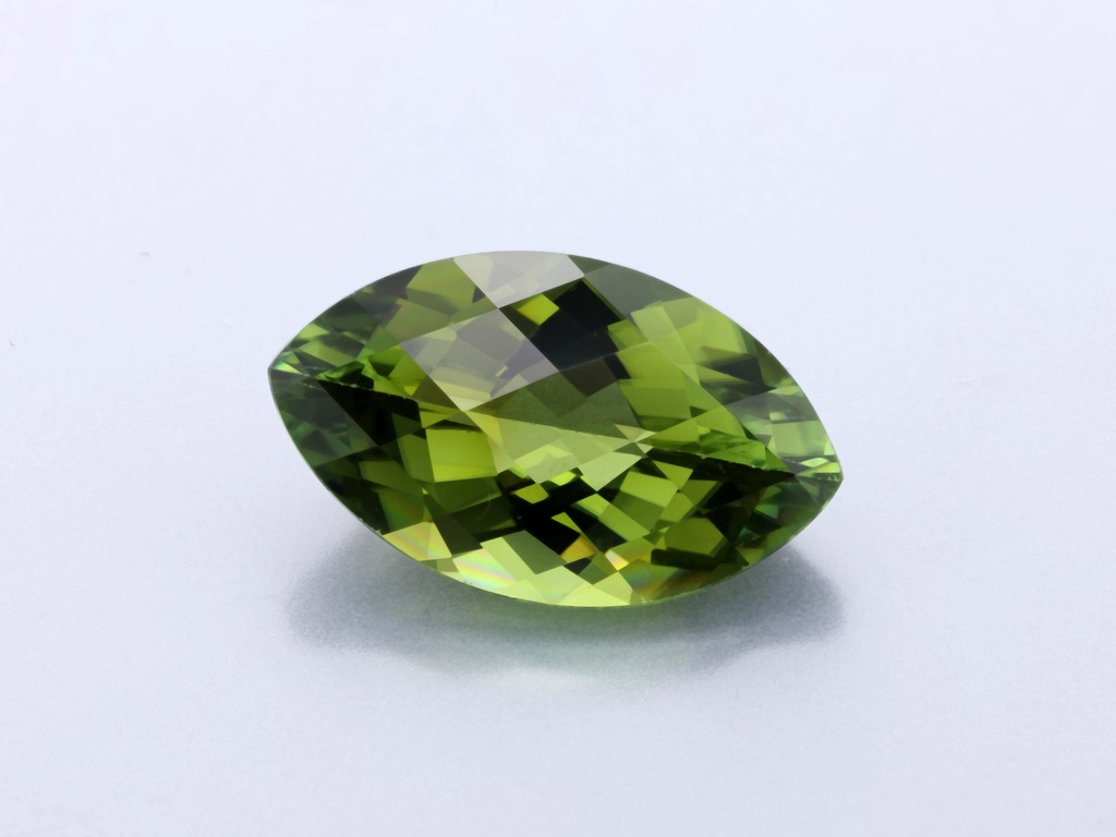 Green Tourmaline 13.4x8mm Marquise Chequerboard