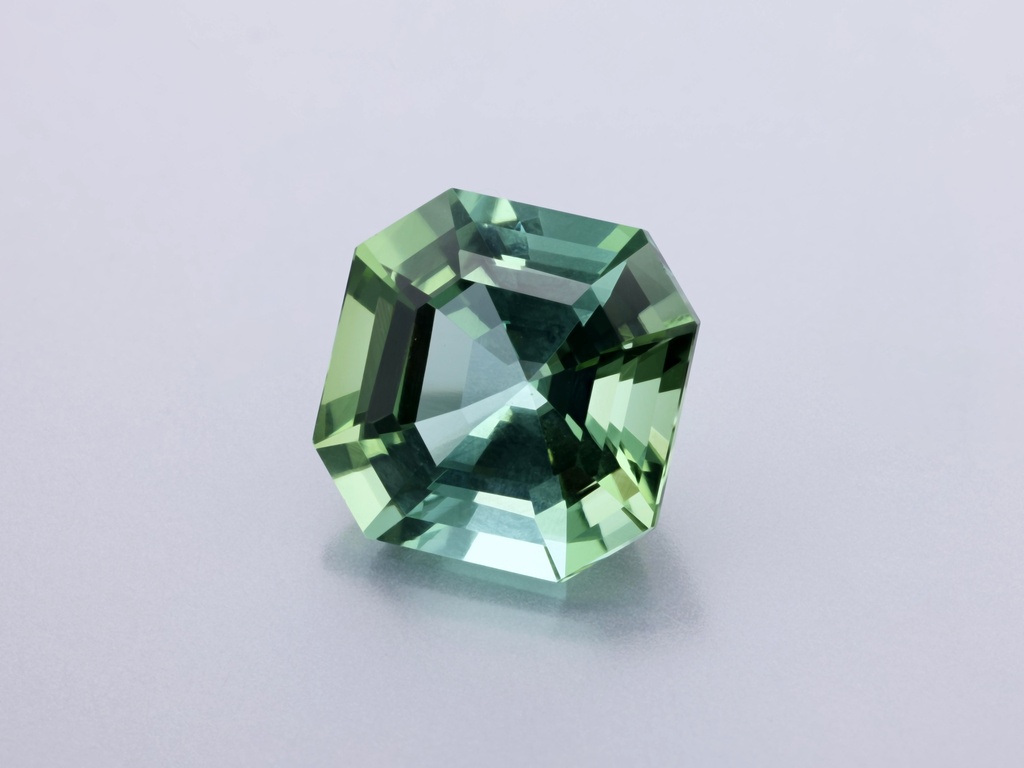 Green Tourmaline 8.80mm Square Emerald Cut