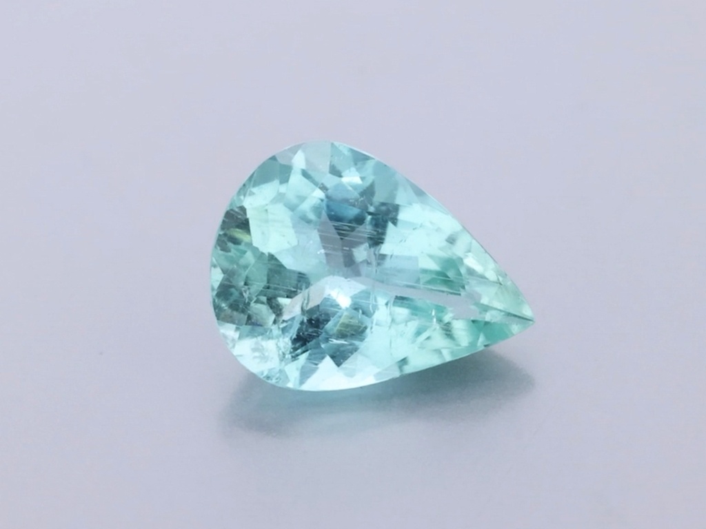 Blue Green Tourmaline 7.97x6.01mm Pear Shape 'Paraiba Type'