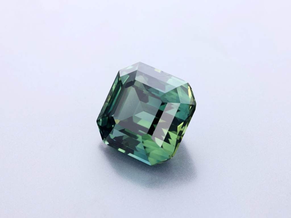 Unheated Madagascan Sapphire 8.37x8.31mm Square Emerald Cut Teal