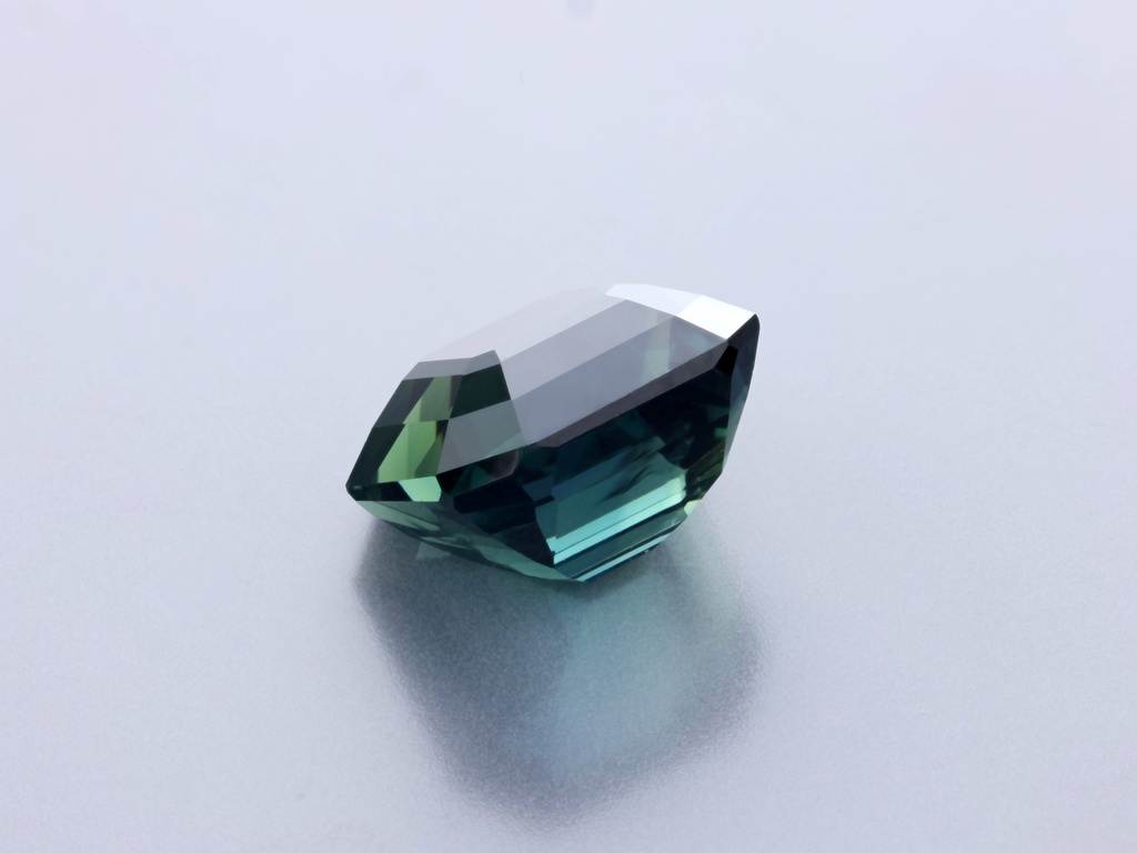 Unheated Madagascan Sapphire 8.37x8.31mm Square Emerald Cut Teal