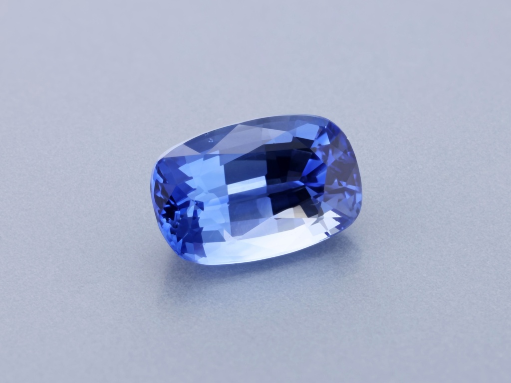 Ceylon Sapphire 7.5x4.9mm Cushion Mid Light Blue