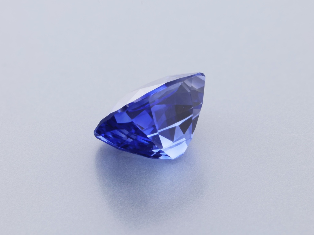 Ceylon Sapphire 6.3x5.4mm Cushion  Mid Blue