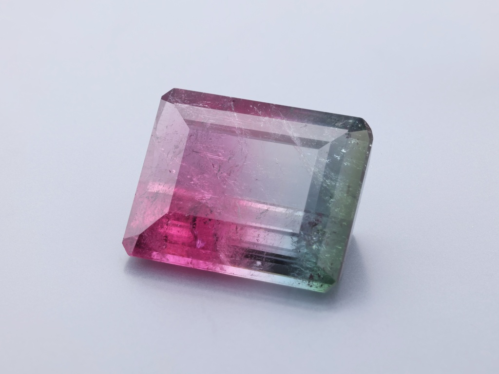 Watermelon Tourmaline 19.5x15.8mm Emerald Cut