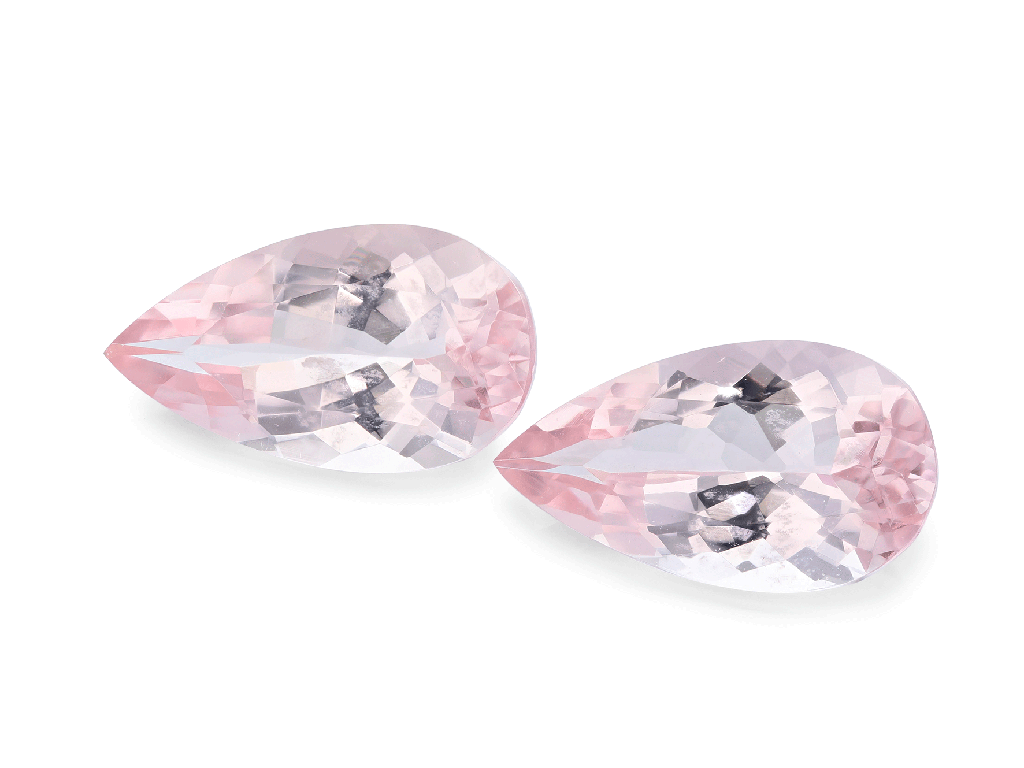 Morganite 13.5x7.5mm Pear Shape Pink - Pair
