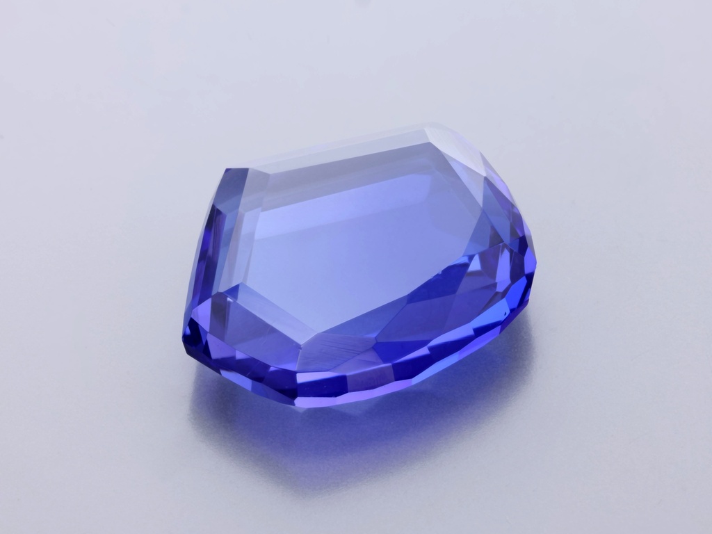 Tanzanite 16.5x14.8mm Faceted Geometric Edge Slice