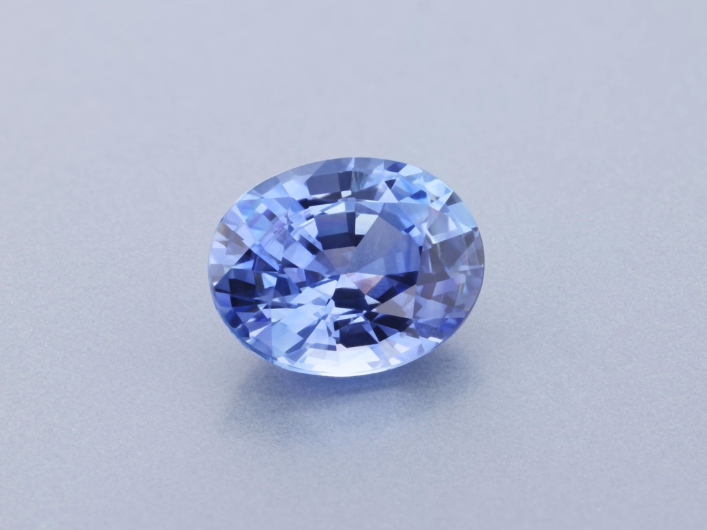 Ceylon Sapphire 7.3x5.8mm Oval Light Blue UNHEATED