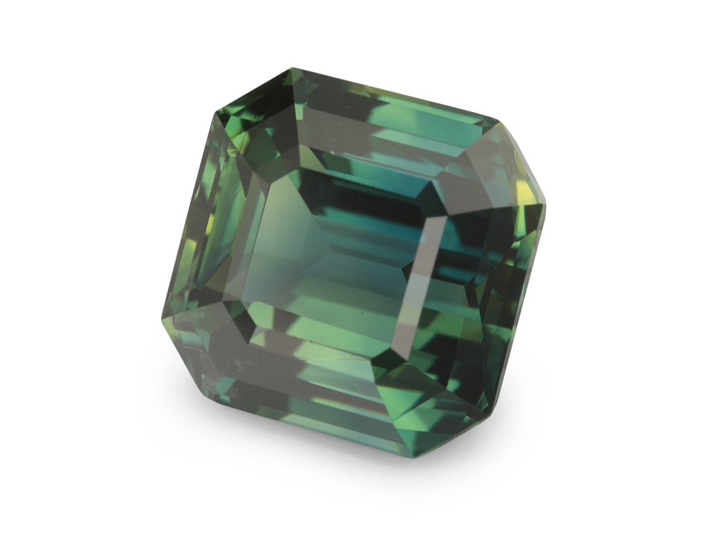 Unheated Madagascan Sapphire 8.37x8.31mm Square Emerald Cut Teal