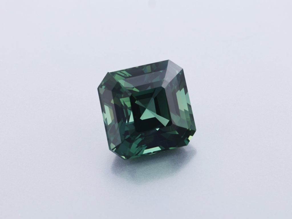 Madagascan Sapphire 8.01 x 7.96 x 5.97mm Emerald Cut Teal UNHEATED