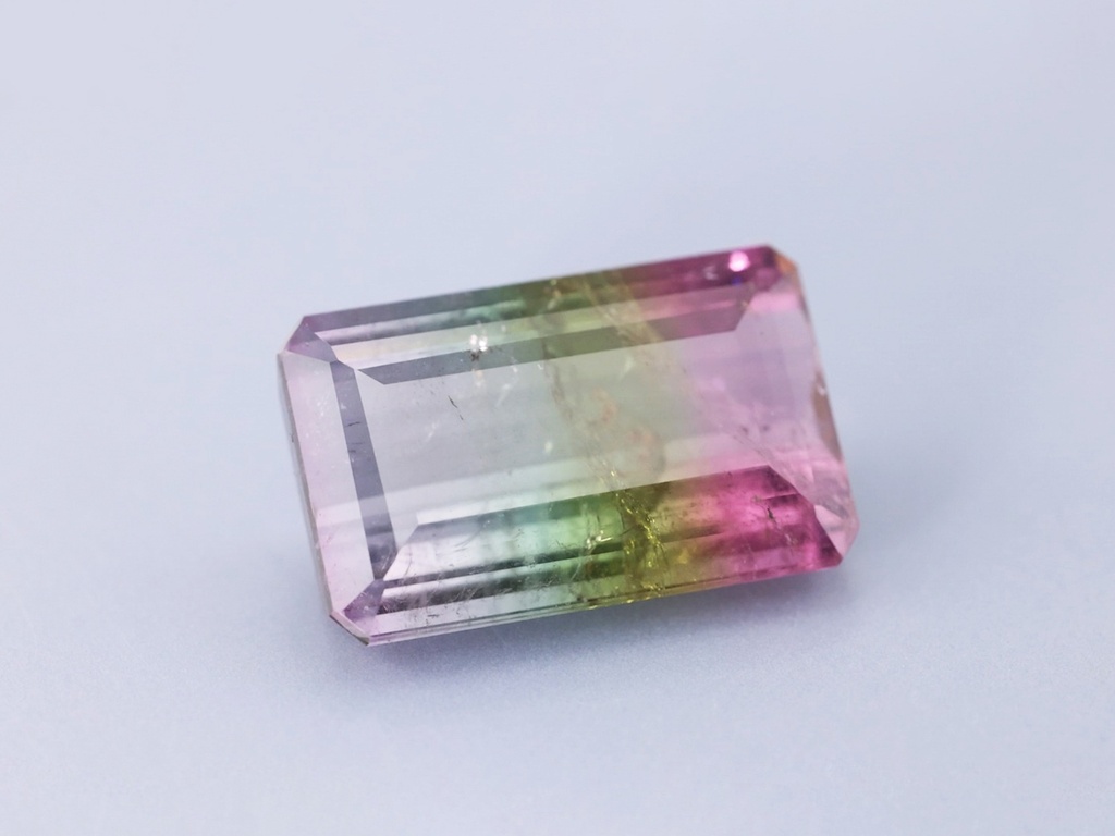Tri Colour Tourmaline 22x14mm Emerald Cut