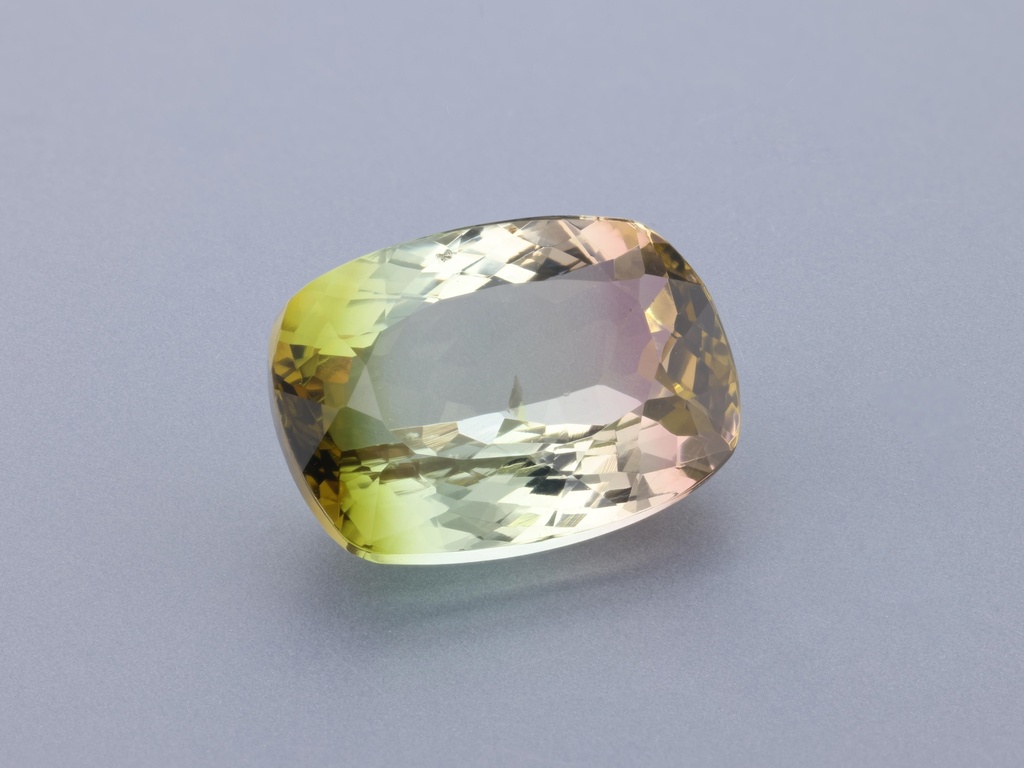 Bi Colour Tourmaline 14x10.1mm Cushion