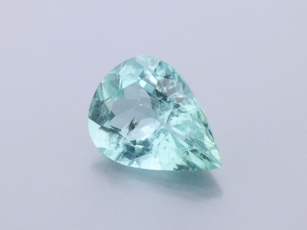 Blue Green Tourmaline 7.97x6.01mm Pear Shape 'Paraiba Type'