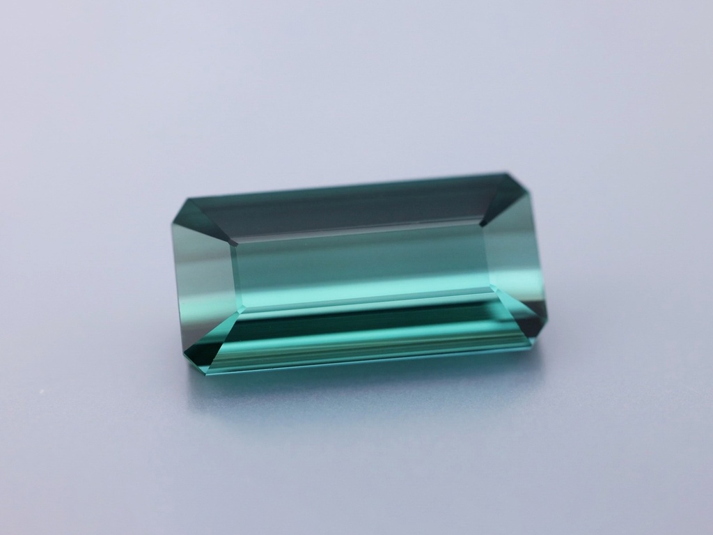 Green Blue Tourmaline 20.7x10.4mm Fancy Emerald Cut