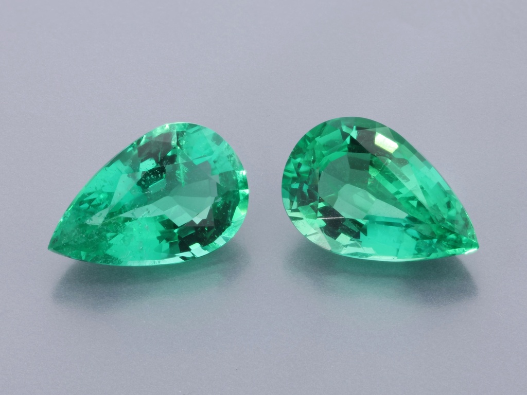 Zambian Emerald 8.90x5.80mm Pear Shape Pair