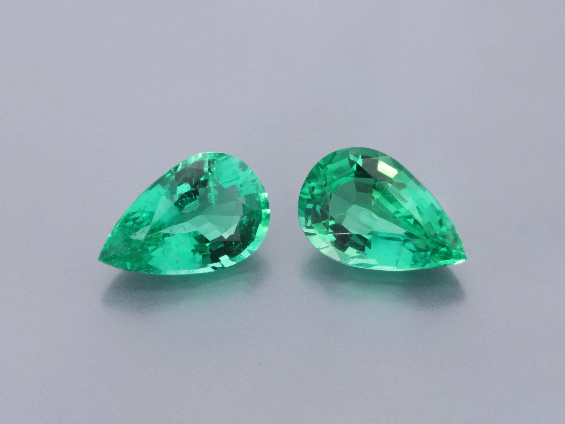 Zambian Emerald 8.90x5.80mm Pear Shape Pair