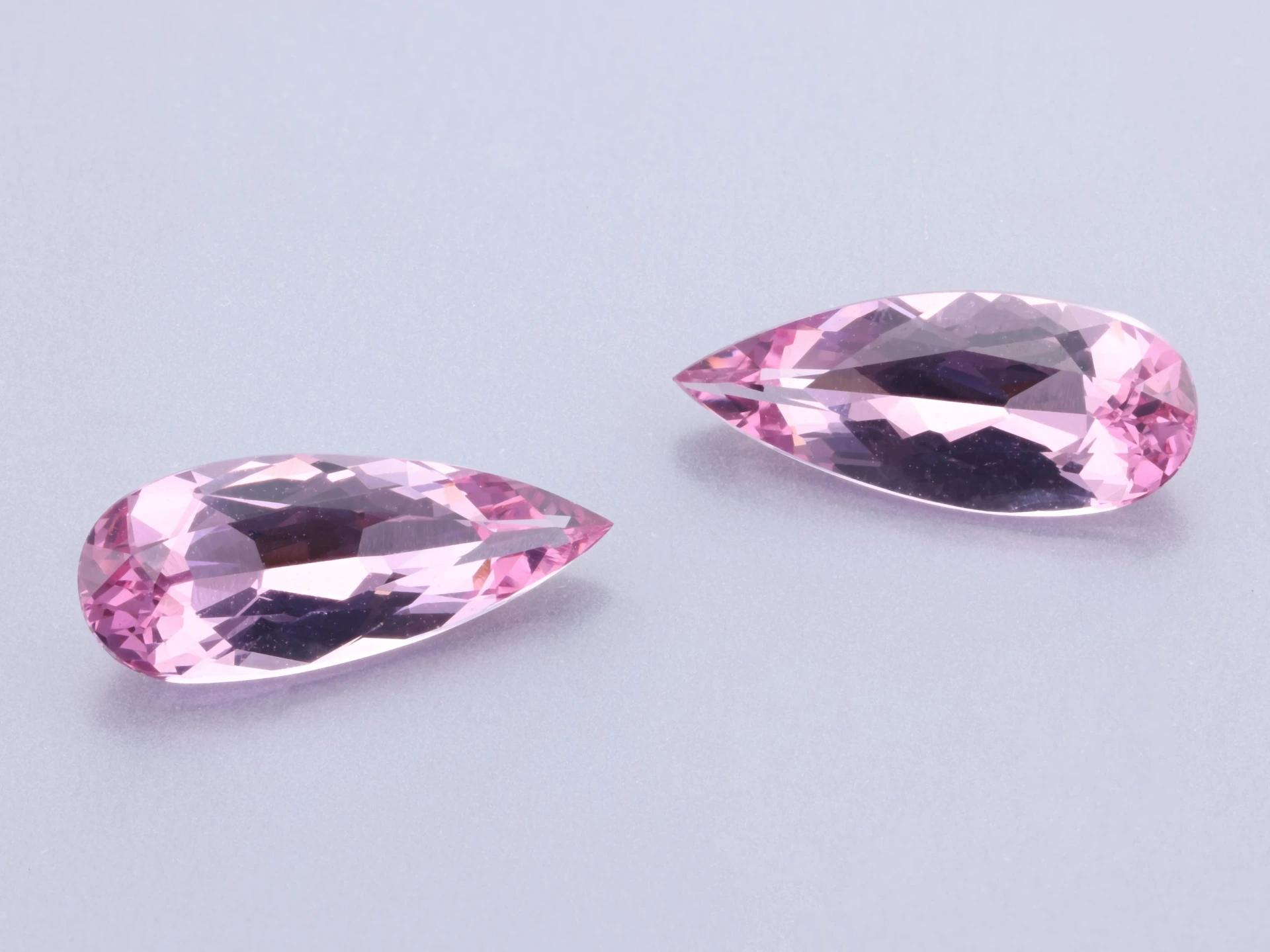 Spinel 9.5x3.8mm Pear Shape Pink - Pair