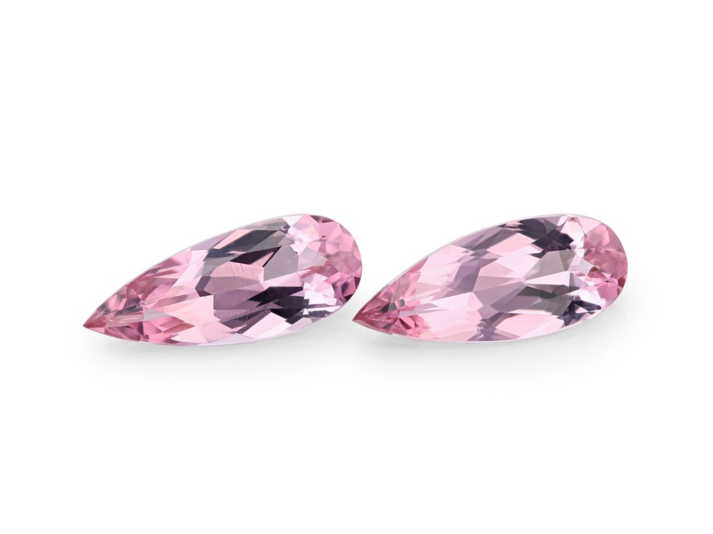 Spinel 9.5x3.8mm Pear Shape Pink - Pair