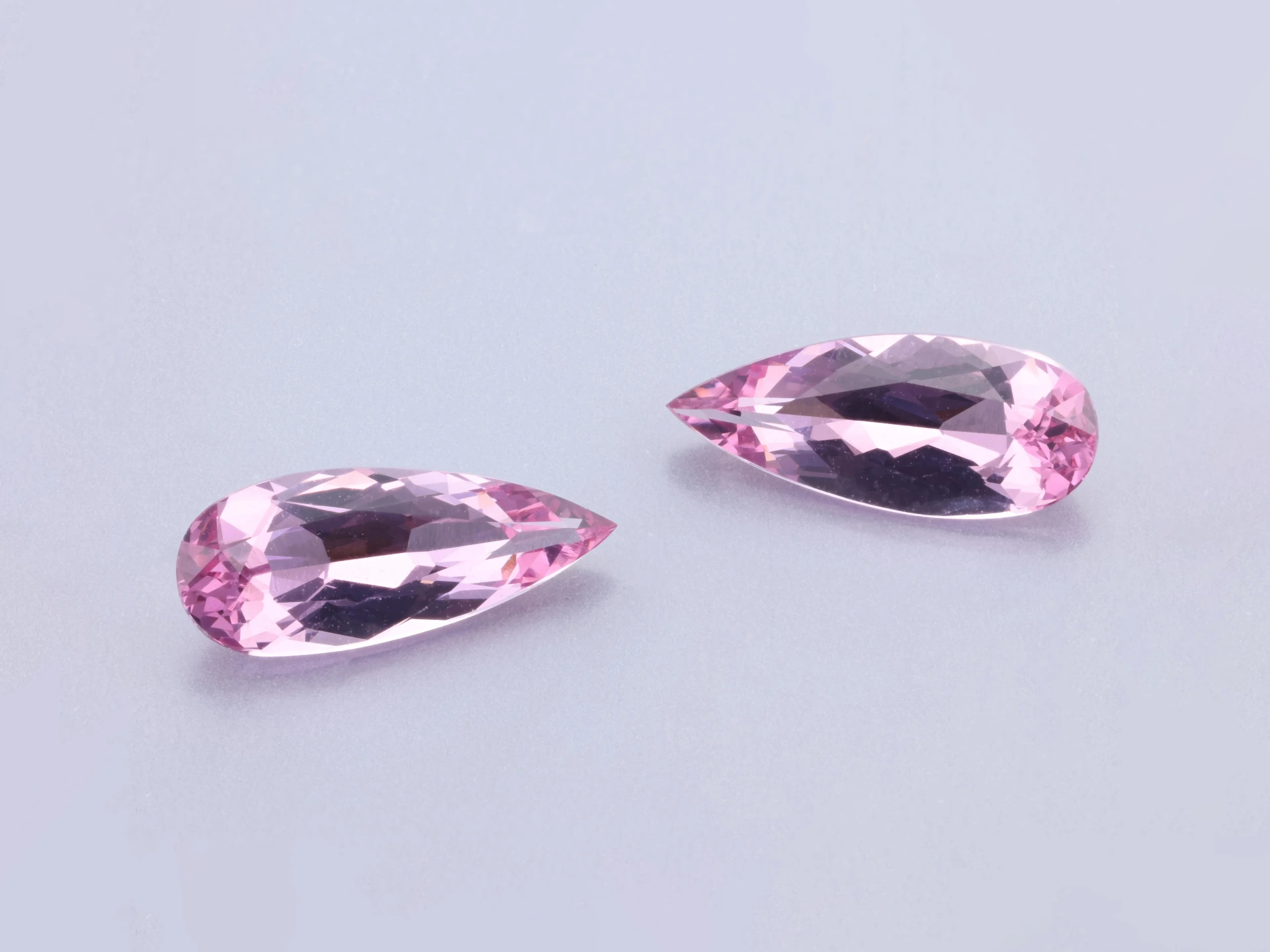 Spinel 9.5x3.8mm Pear Shape Pink - Pair