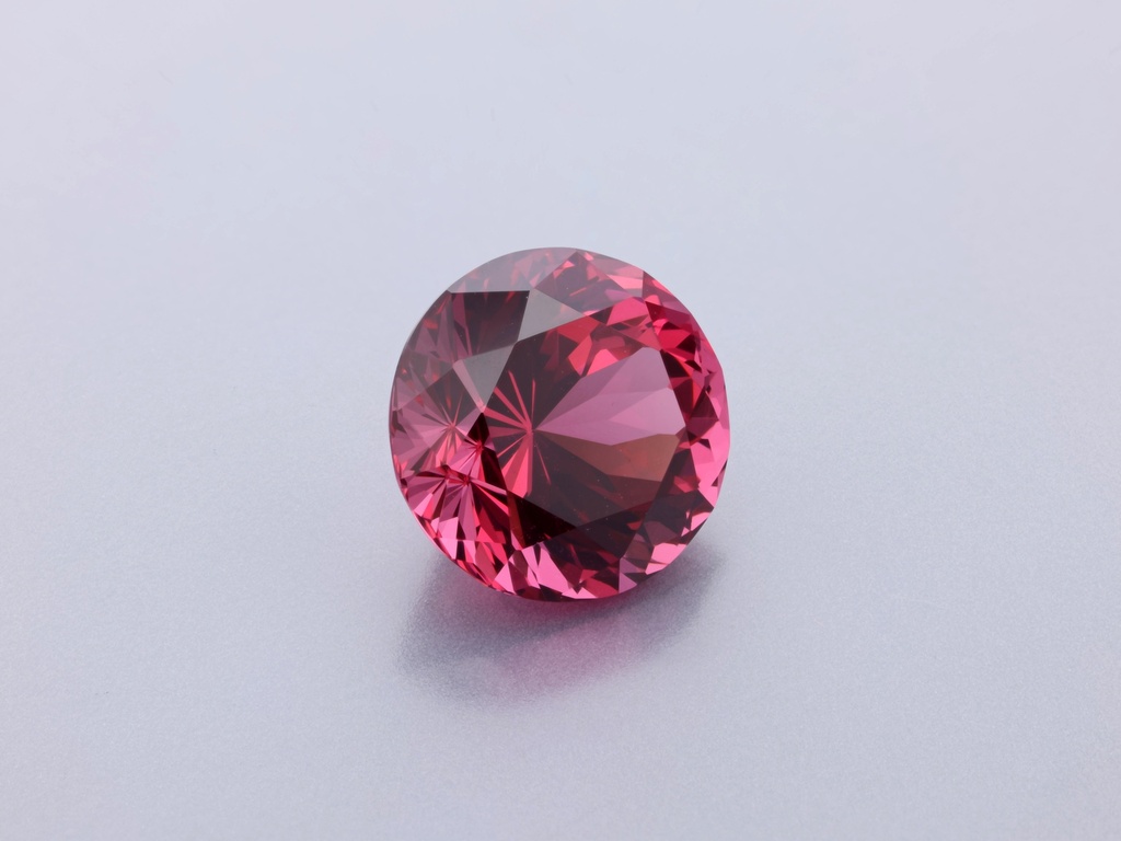 [LRRB0850X1] Spinel 8.40mm Round Orange Red