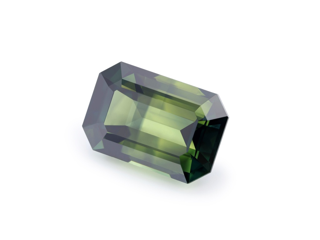 Parti Sapphire 11.71x7.75mm Emerald Cut UNHEATED