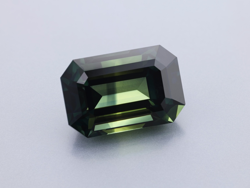 Parti Sapphire 11.71x7.75mm Emerald Cut UNHEATED