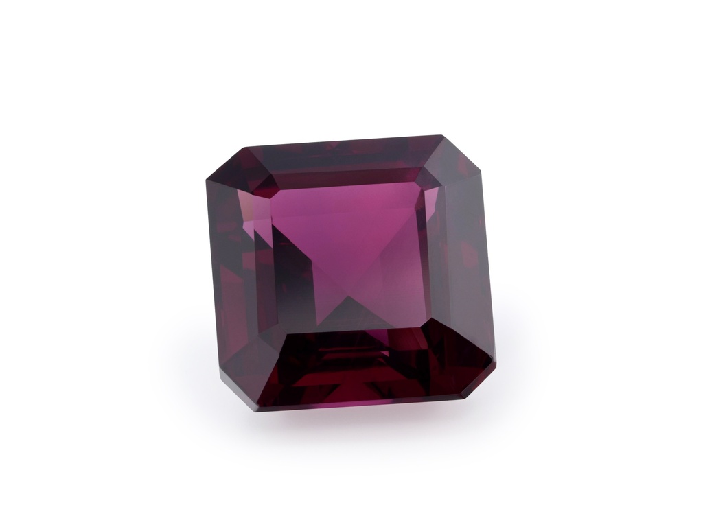 Rhodolite Garnet 11.1x11.05mm Square Emerald Cut