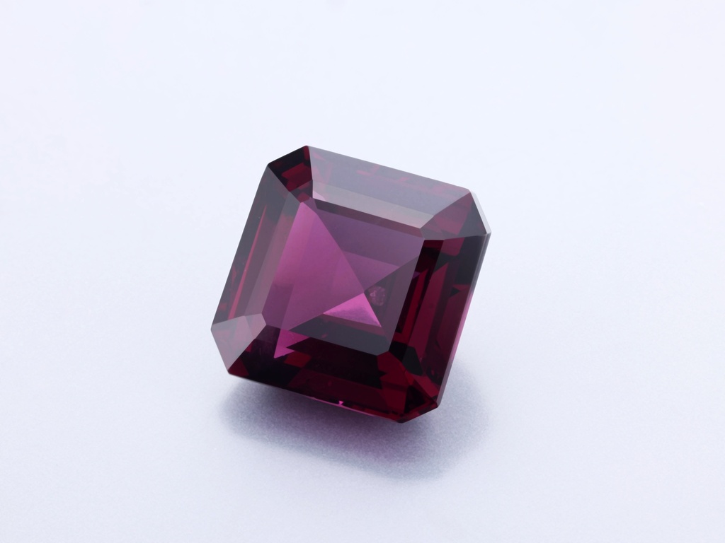 Rhodolite Garnet 11.1x11.05mm Square Emerald Cut