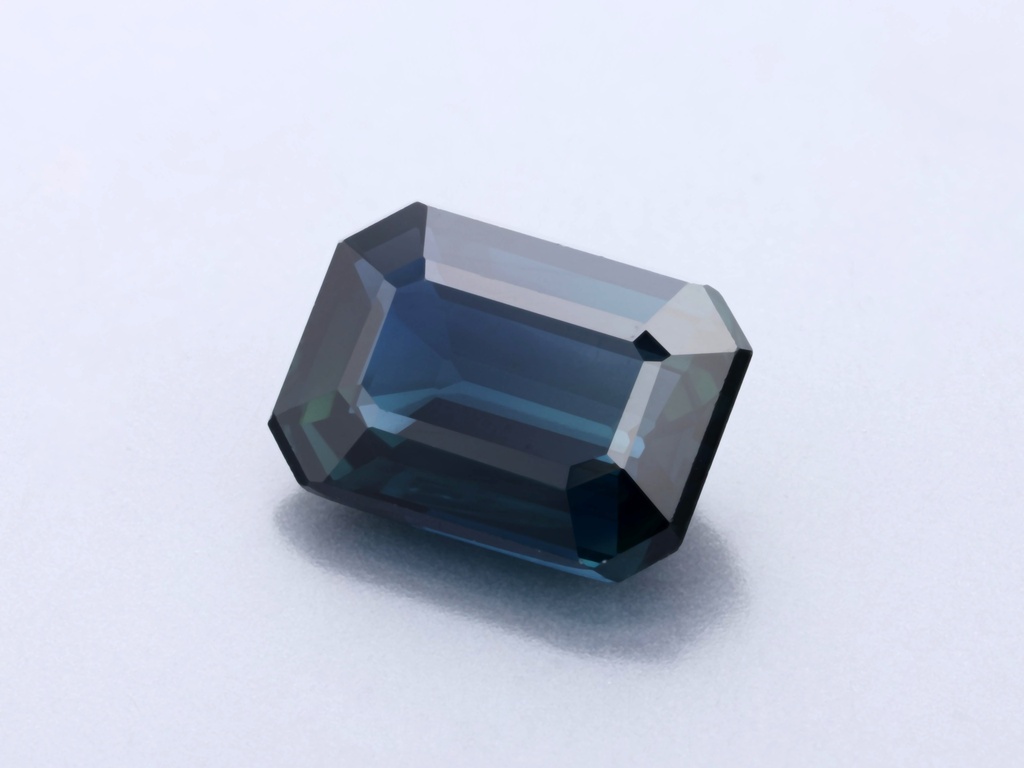 Australian Sapphire 7.1x5mm Emerald Cut Dark Blue