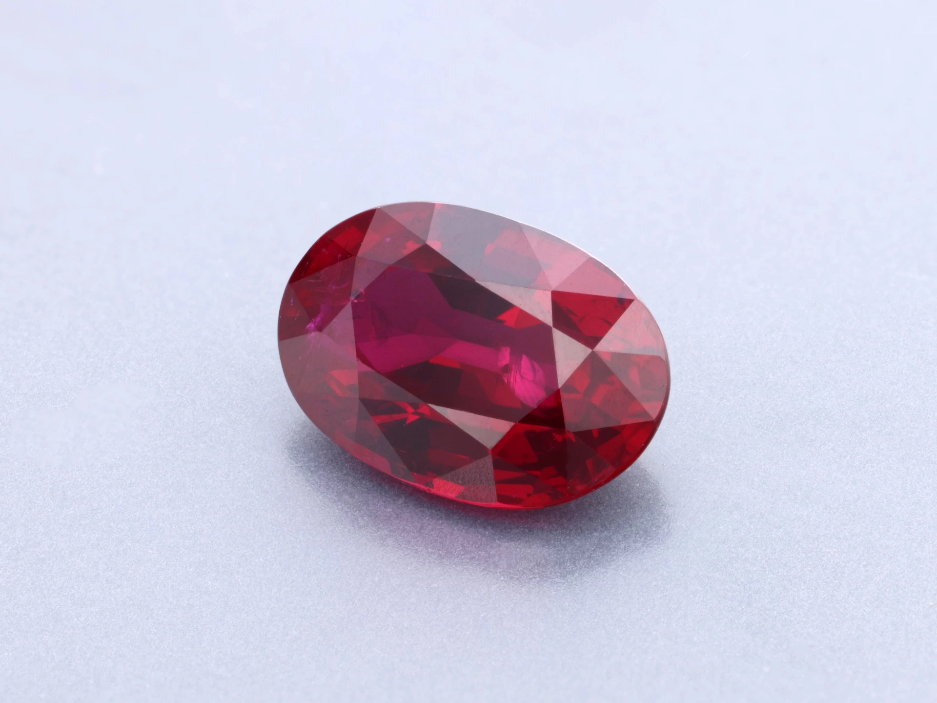 Ruby 7 x 4.9 x 3.2mm Oval Dark Red Mozambique