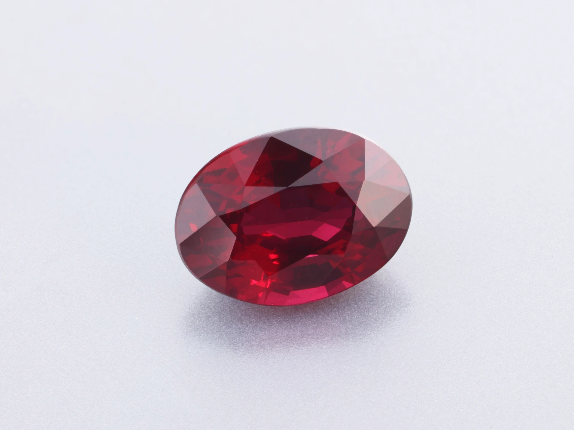 Ruby 6.9 x 5 x 3.4mm Oval Dark Red Mozambique