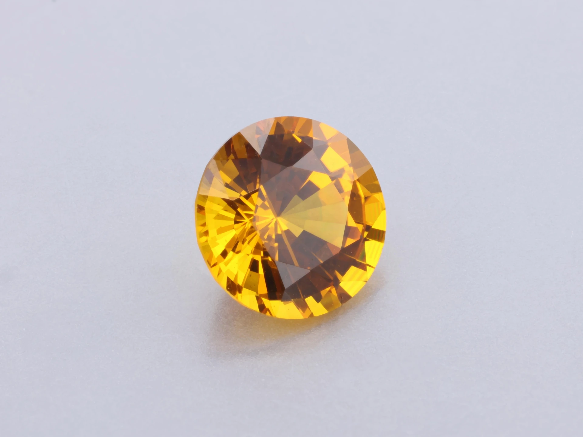 Orange Sapphire 6.00mm Round Dark