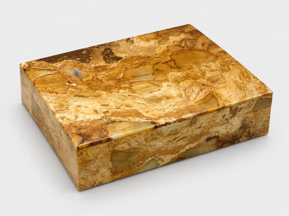 Ornamental Yellow Jasper 180x130mm Gem box