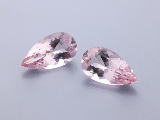 [BMPB1407X1] Morganite 13.5x7.5mm Pear Shape Pink - Pair