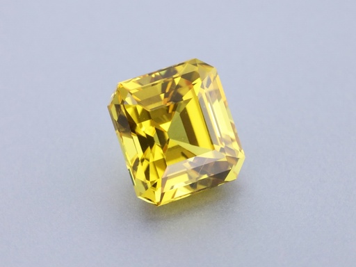 [SYOS0700X1] Madagascan Yellow Sapphire 7.13x6.64mm Emerald Cut UNHEATED