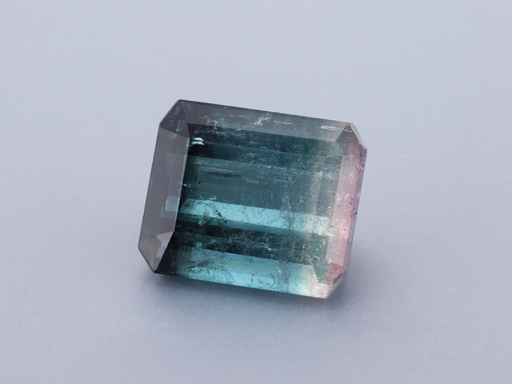 [UMOS1306X2] Tri Colour Tourmaline 13.1x10.94mm Emerald Cut