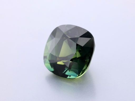 [SMAB1000X1] Unheated Parti Sapphire 10.39x10.36mm Cushion